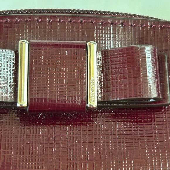 Coach Darcy Patent Leather Bow Small Cosmetic Case - Picture 10 of 10